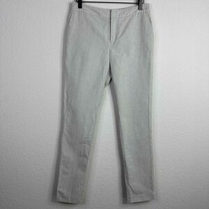 James Perse Pants S Gray Linen Blend Straight Leg Minimalist Preppy Coastal